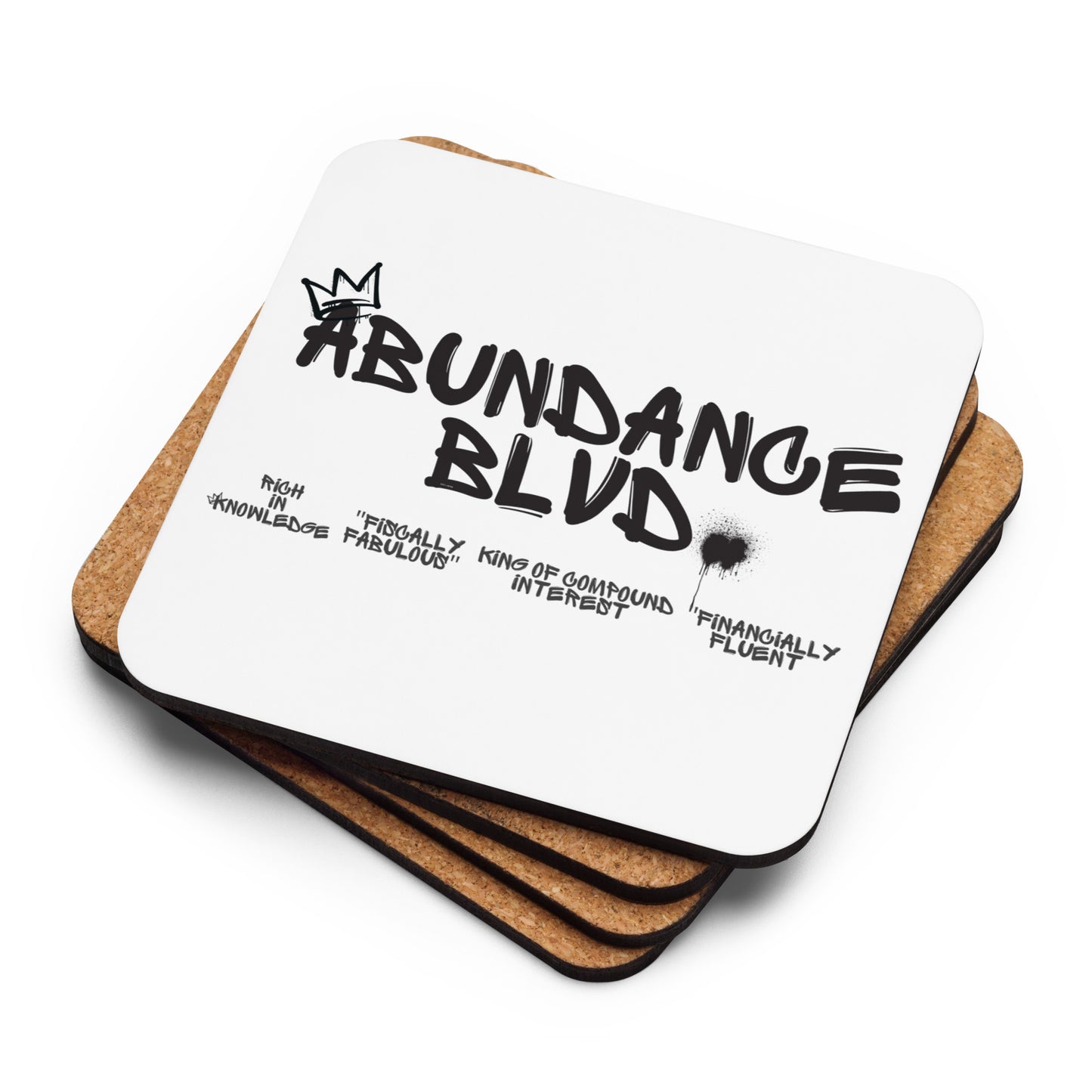 Abundance Cork-back coaster