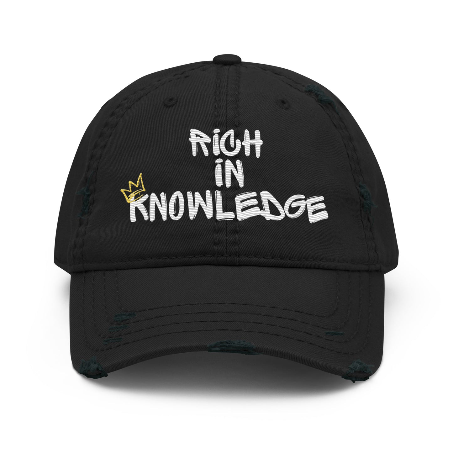 Rich In Knowledge Distressed Dad Hat